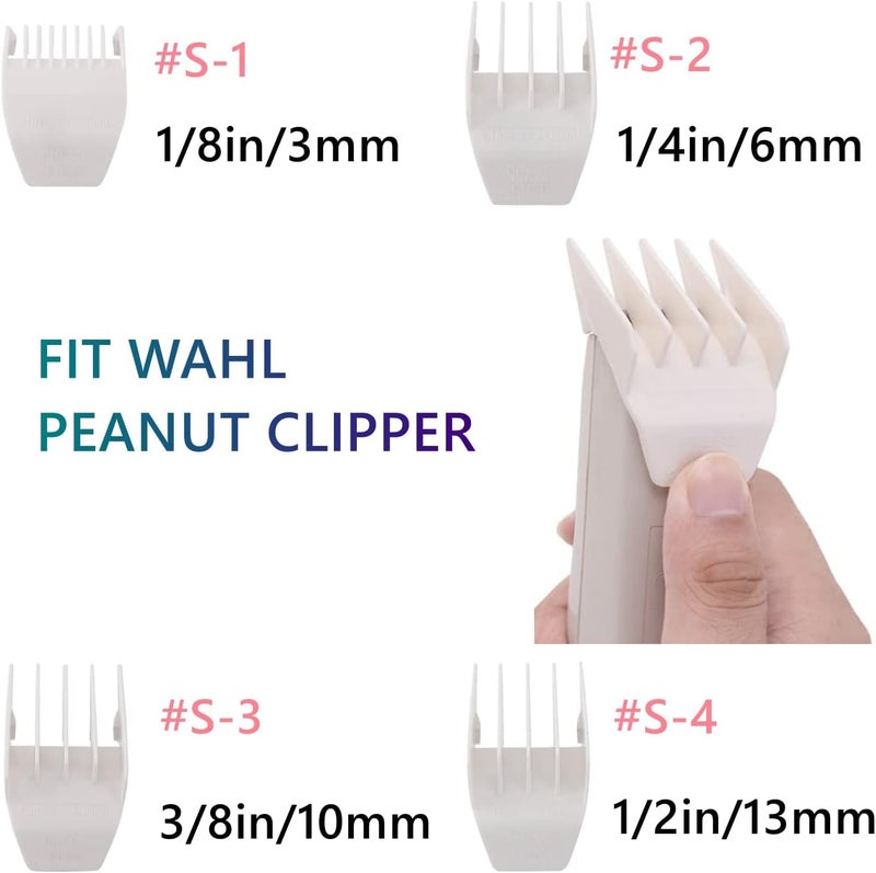 AIJALY 2 Pack Professional Peanut Clipper/Trimmer Snap On Replacement Blades #2068-300 - Compatible with Wahl Peanut Hair Clipper/Trimmer, Black - Image 4